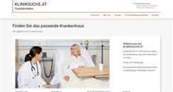 Desktop Screenshot of kliniksuche.at